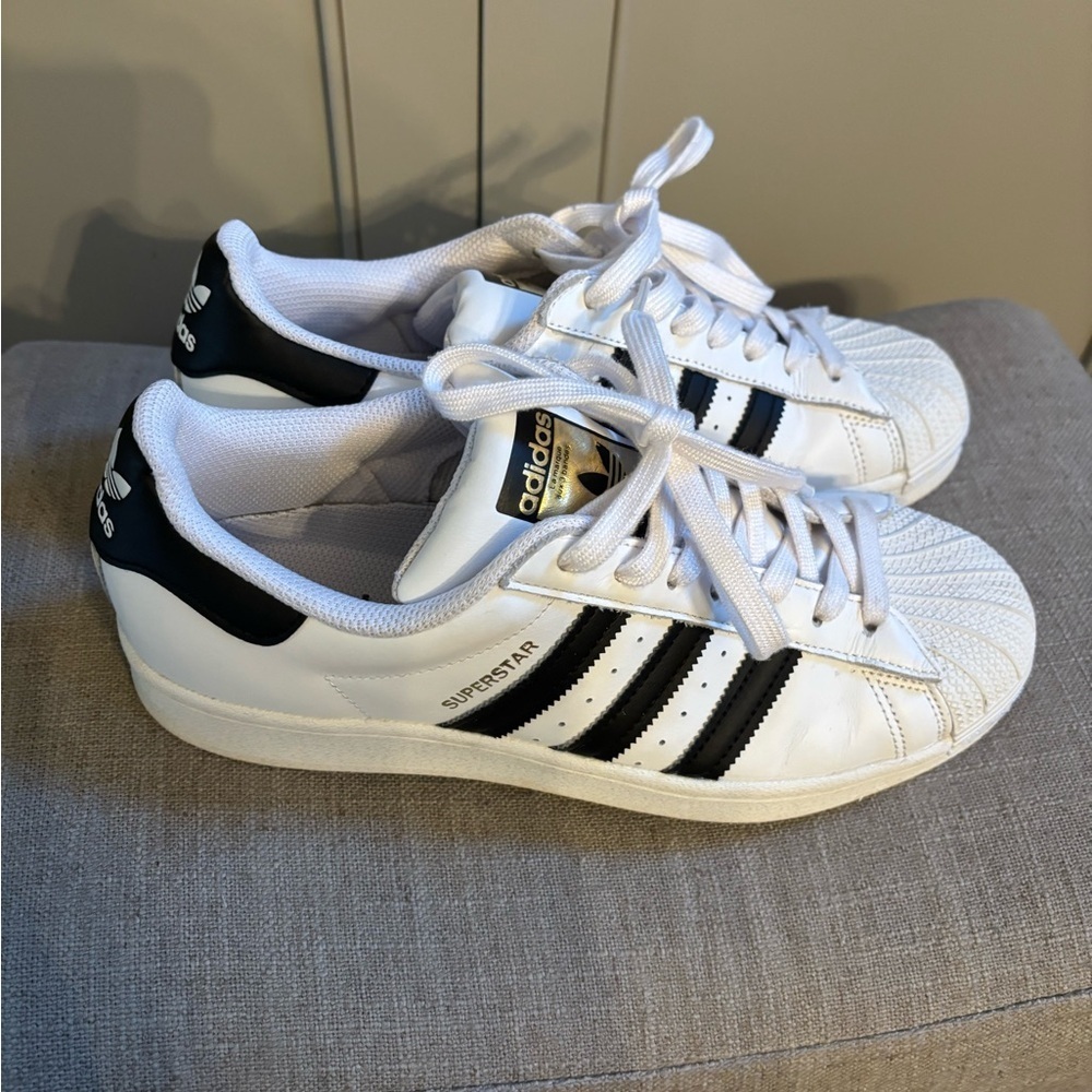 Adidas Original Superstar Foundation in White & Black Sz 8.5 - Picture 2 of 8